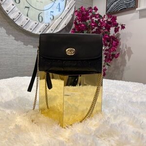 Coach Black Crossbody Bag with Gold Chain